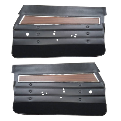 71 CUTLASS 'S'/442 SPORTS COUPE FRONT DOOR PANELS (UNASSEMBLED) - BLACK