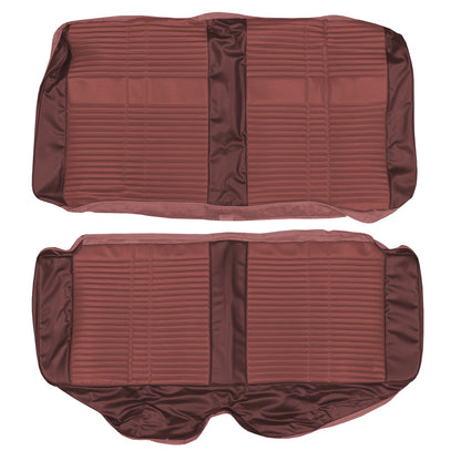 68 SATELLITE/ROADRUNNER "DECOR" HARDTOP REAR UPHOLSTERY - RED/MAROON