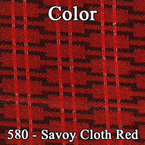64 SAVOY HTP REAR BENCH UPH SRM RED CLOTH/DARK RED/RED