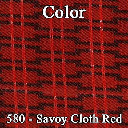 64 SAVOY HTP REAR BENCH UPH SRM RED CLOTH/DARK RED/RED