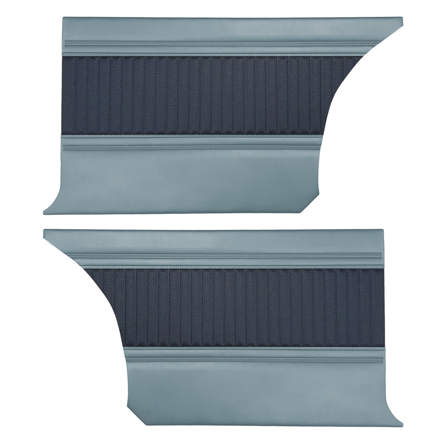66 BELVEDERE II HARDTOP REAR PANELS - NAVY/LIGHT BLUE