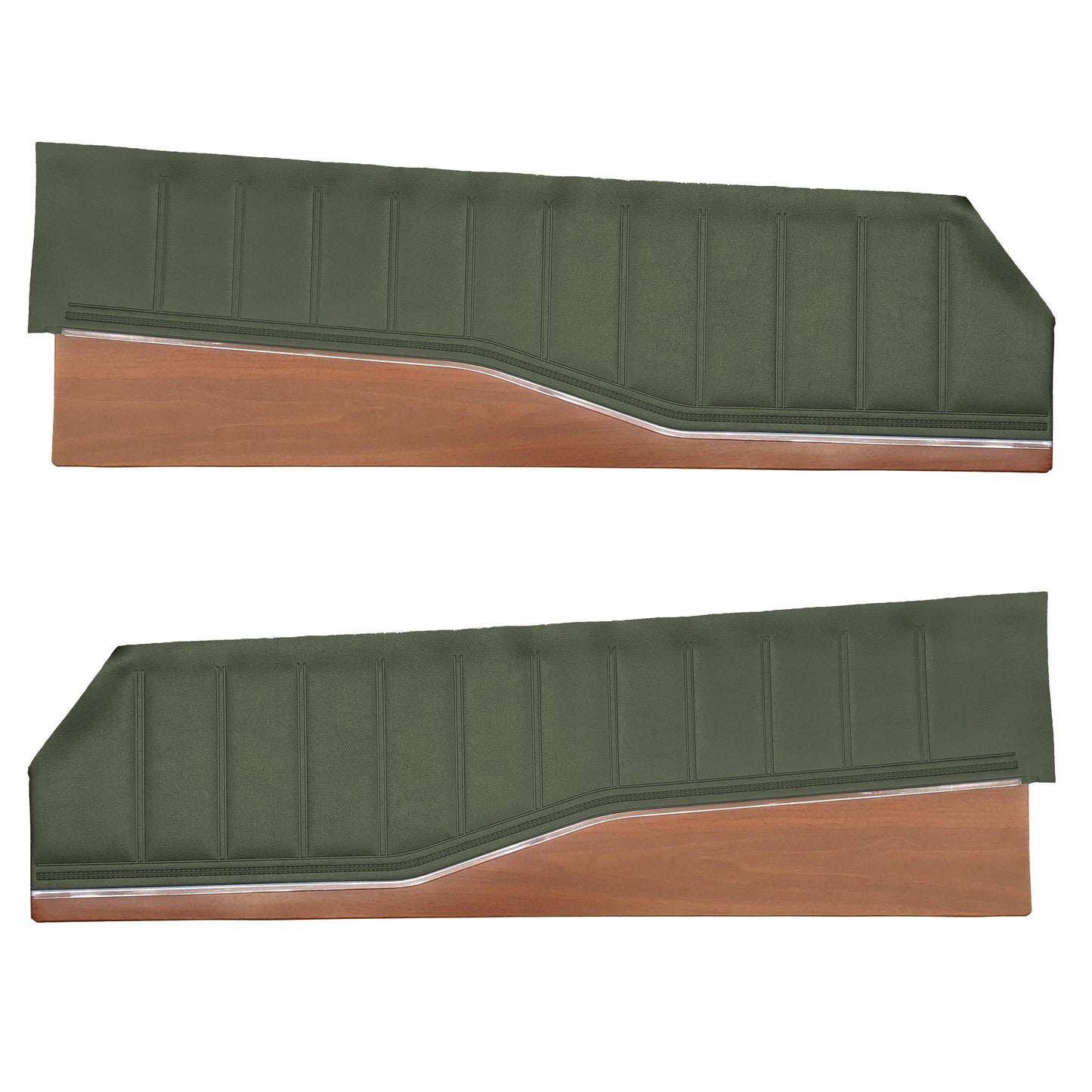 73 CHARGER/CHARGER SE FRONT UPPER DOOR PANELS W/ WOODGRAIN (COACHMAN GRAIN) - GREEN