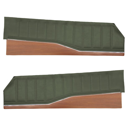 73 CHARGER/CHARGER SE FRONT UPPER DOOR PANELS W/ WOODGRAIN (COACHMAN GRAIN) - GREEN