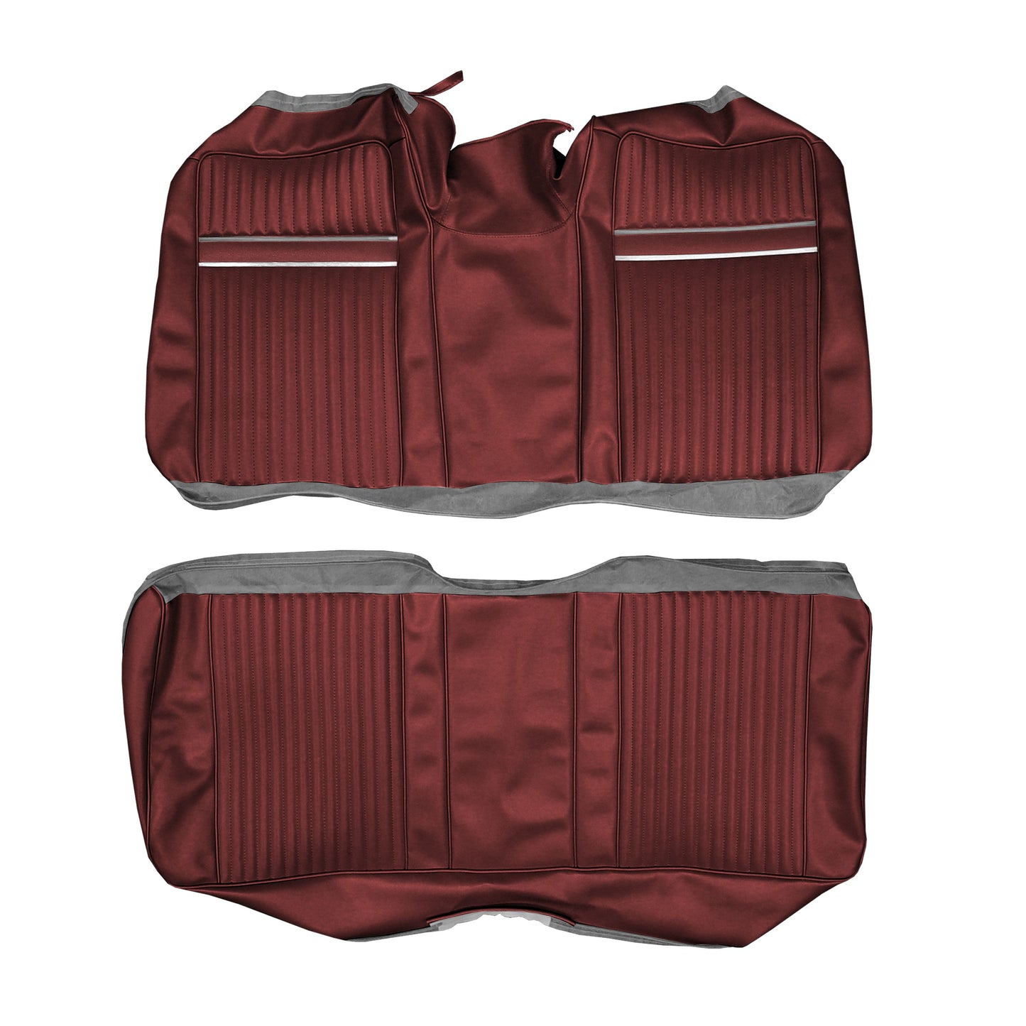 67 SPORT FURY/FURY III CONV. REAR UPHOLSTERY - RED