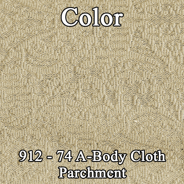 74 DART SWINGER/SCAMP HARDTOP REAR UPHOLSTERY - SRM PARCHMENT CLOTH/PARCHMENT