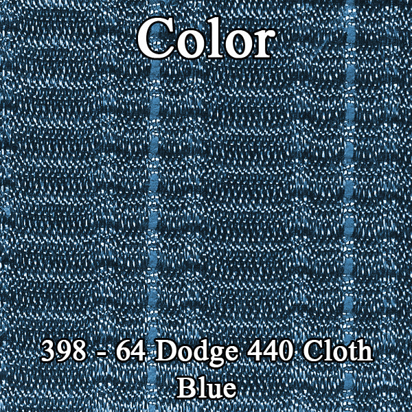 64 DODGE 440 FRONT BENCH UPH SRM BLUE CLOTH/MET BLUE