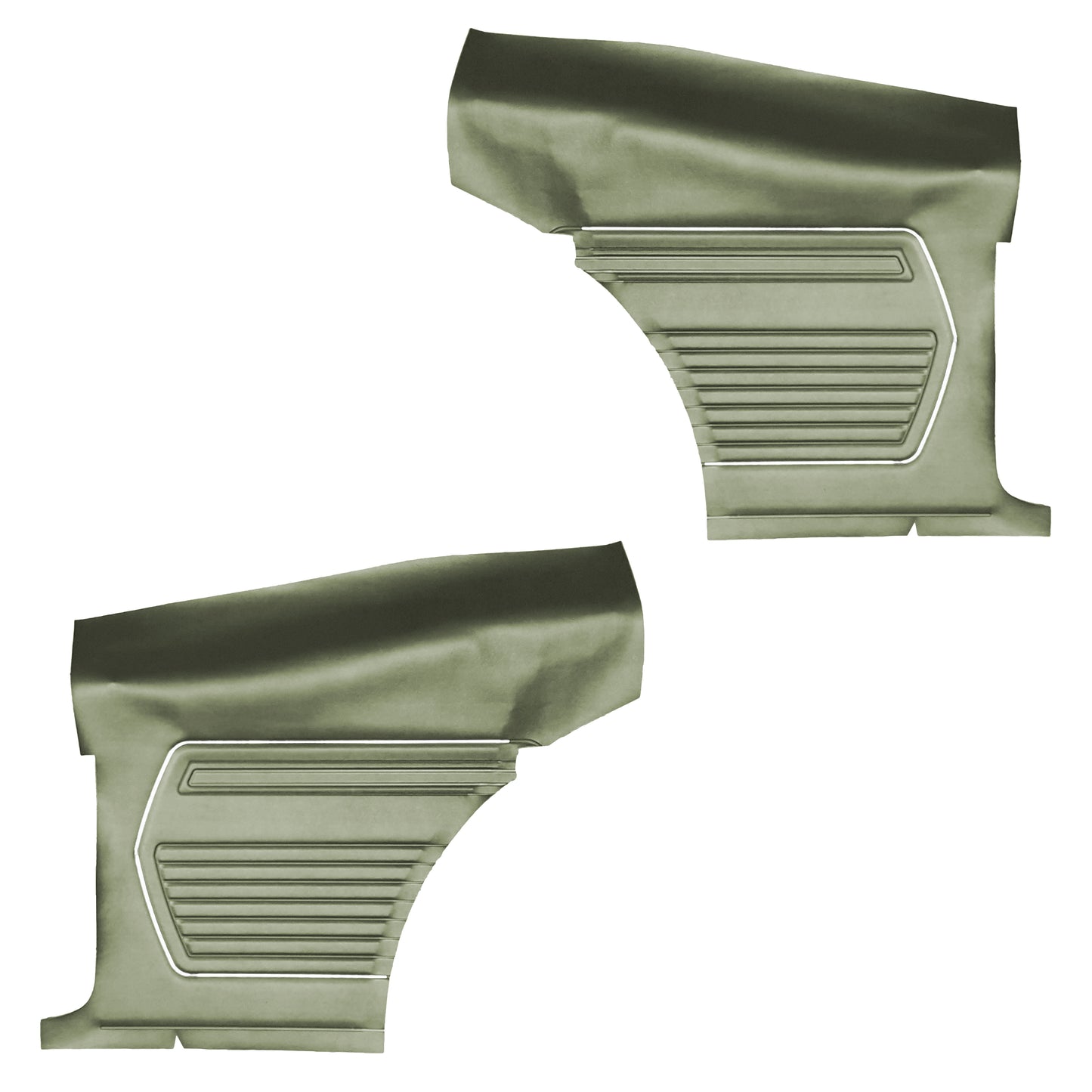 69 CAMARO "STANDARD" HARDTOP REAR PANELS W/ FIXED SEAT (UNASSEMBLED) - LIGHT GREEN