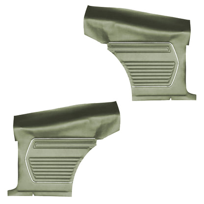 69 CAMARO "STANDARD" HARDTOP REAR PANELS W/ FIXED SEAT (UNASSEMBLED) - LIGHT GREEN