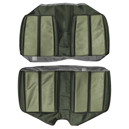 68 SPORT SATELLITE/GTX CONV. REAR UPHOLSTERY - LIGHT GREEN/DARK GREEN