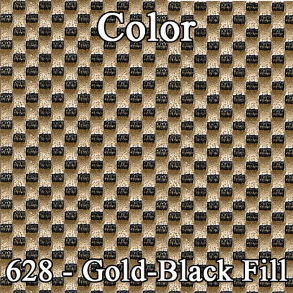 65 CHRYSLER 300/300L HARDTOP REAR UPHOLSTERY - SRM GOLD-BLACK FILLED/GOLD