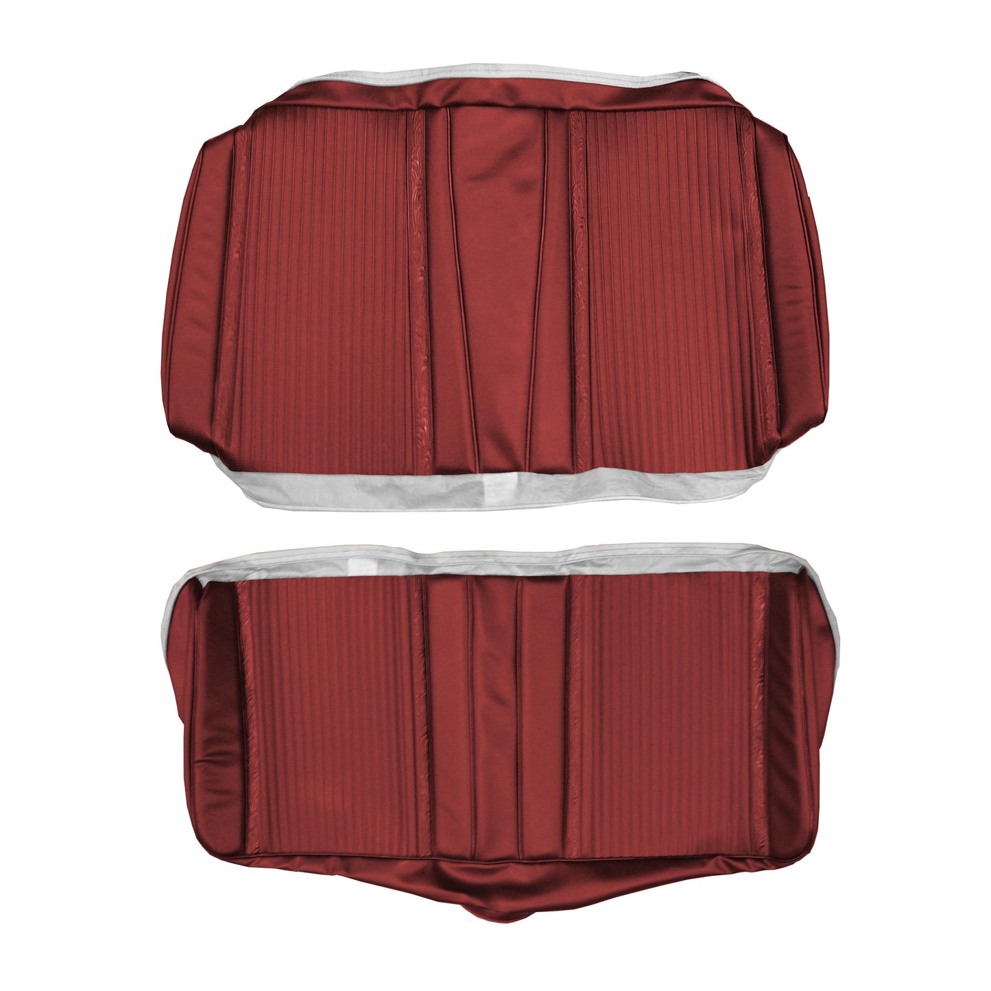 66 SATELLITE CONVERTIBLE REAR UPHOLSTERY - RED