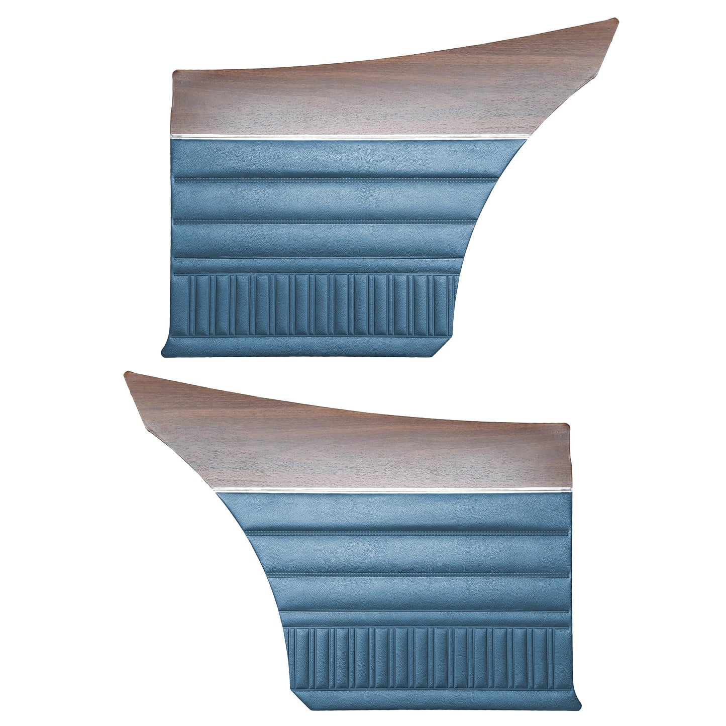 73 DART SPORT FASTBACK REAR PANELS W/ WOODGRAIN - BRIGHT BLUE