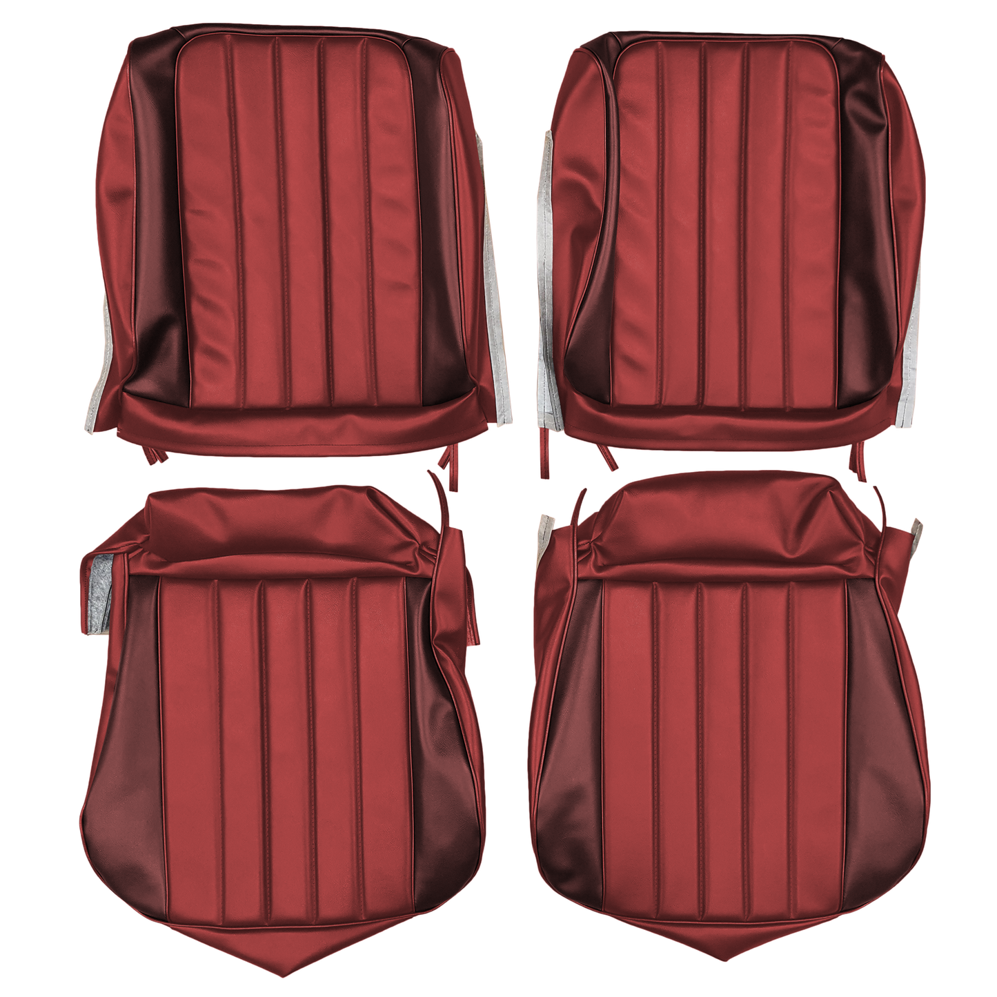 65 SKYLARK/GS COUPE BUCKET SEAT UPHOLSTERY - RED/DARK RED