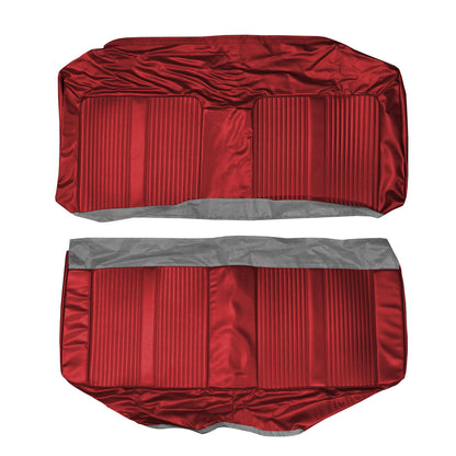 64 GTO/LEMANS HARDTOP REAR UPHOLSTERY - RED