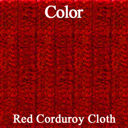 71 JAVELIN/AMX BUCKET SEAT CLOTH UPHOLSTERY - SRM RED CORDUROY/RED