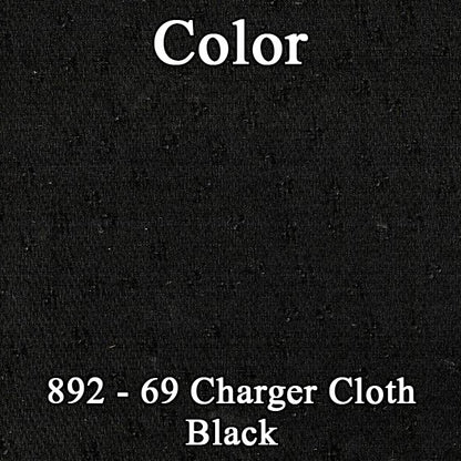 68 CHRYLSER 300 RECLINING BUCKET CLOTH UPHOLSTERY- SRM BLACK CLOTH/BLACK