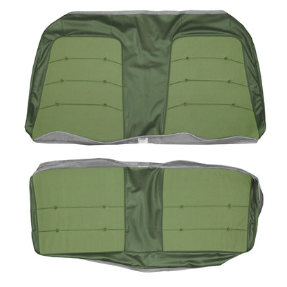 71 CHARGER SE HARDTOP REAR CLOTH UPHOLSTERY - SRM GREEN RIBBED CLOTH/GREEN