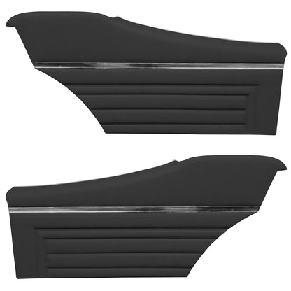71-72 SKYLARK/GS "STANDARD" SPORT COUPE REAR PANELS (PRE-ASSEMBLED) - BLACK