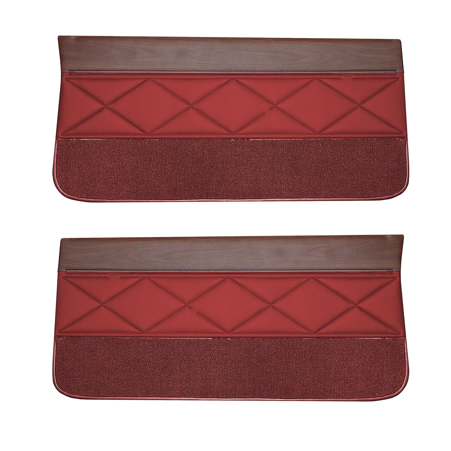 66 F-85/CUTLASS/442 "STANDARD" FRONT DOOR PANELS - RED