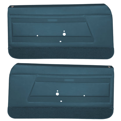 68 FIREBIRD "STANDARD" FRONT DOOR PANELS (PRE-ASSEMBLED) - BLUE