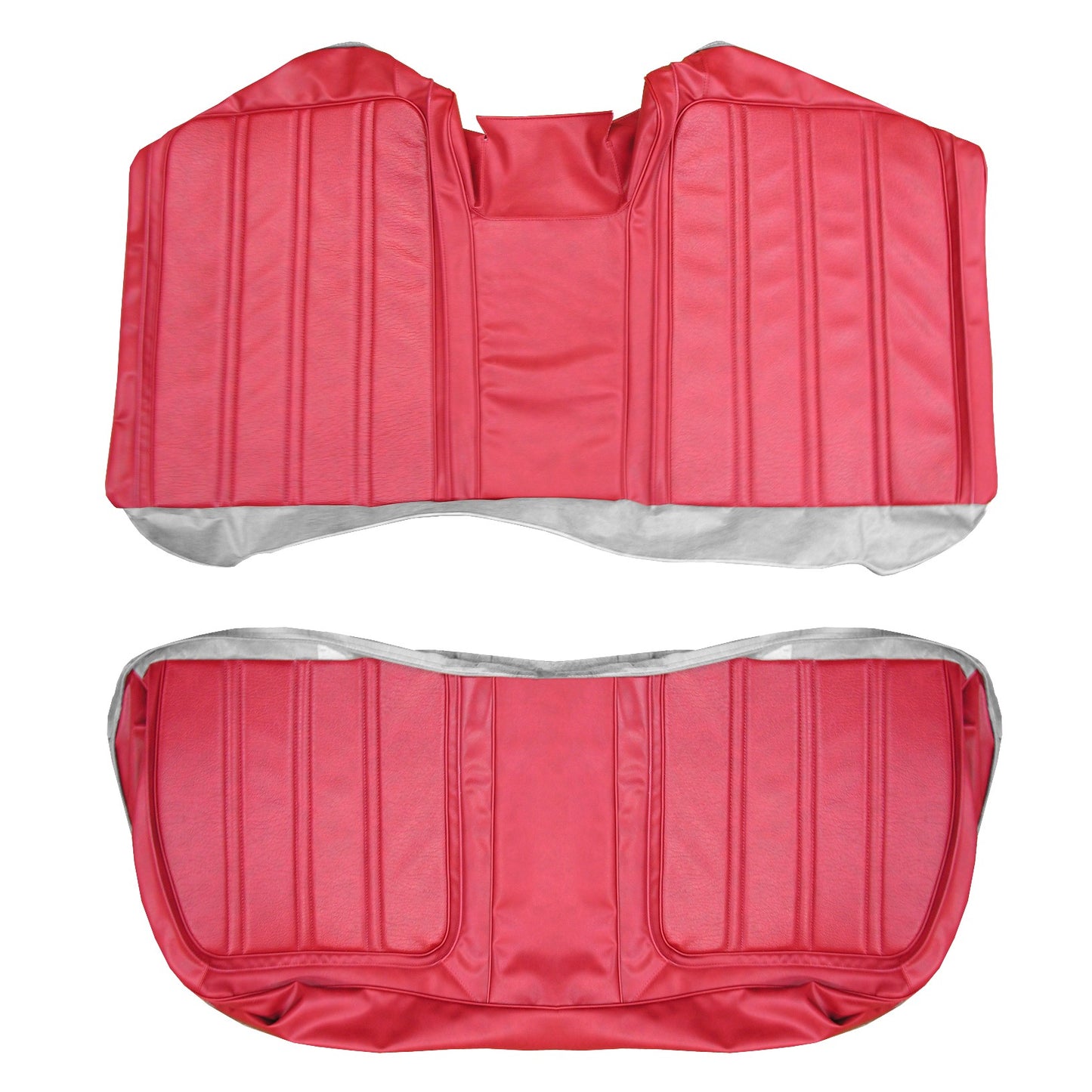 69 FURY III CONVERTIBLE REAR UPHOLSTERY - RED