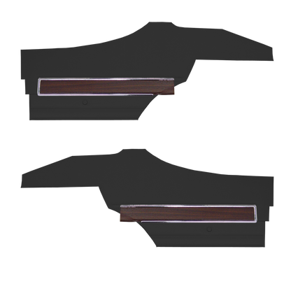 72 CUTLASS 'S'/442 SPORTS COUPE REAR PANELS (PRE-ASSEMBLED) - BLACK