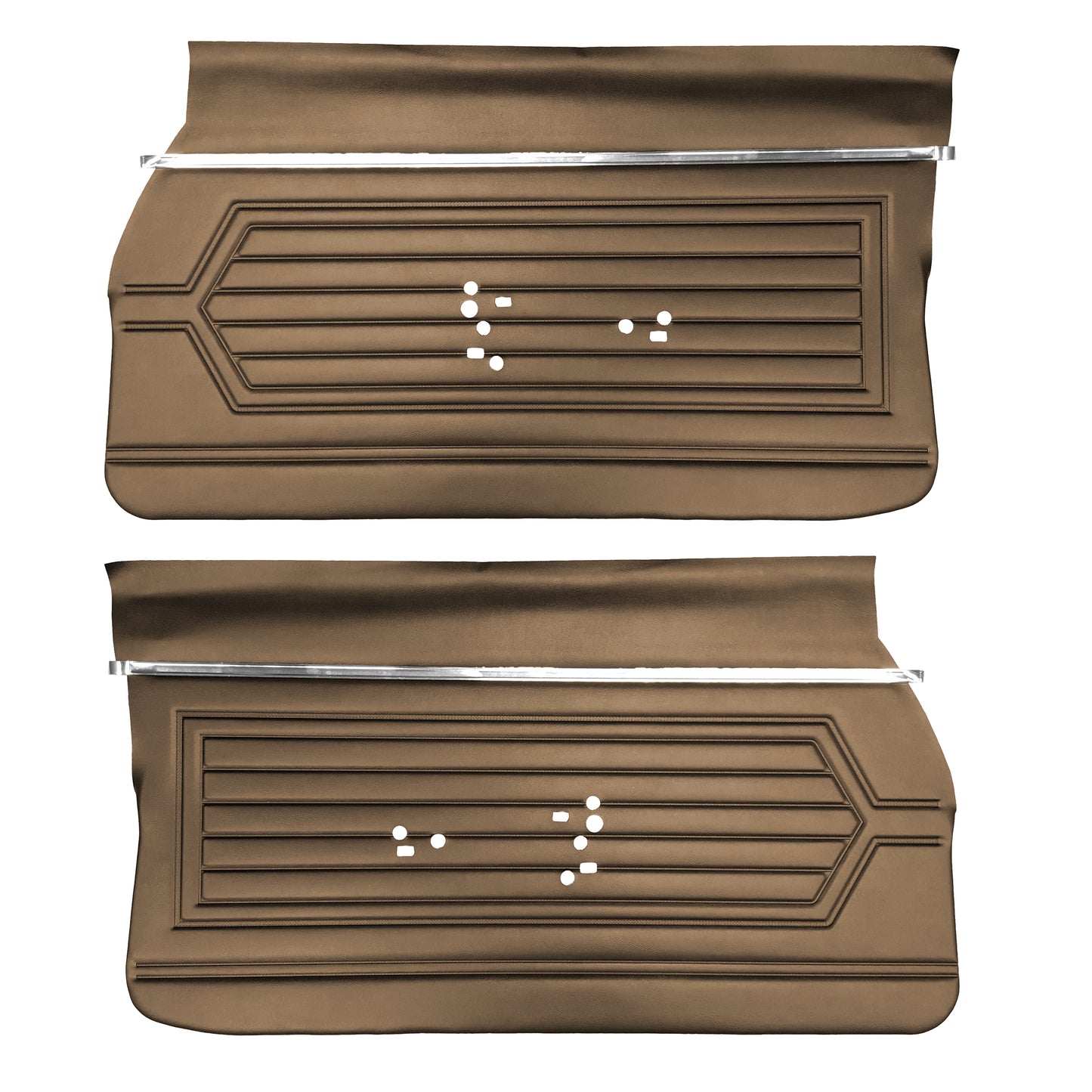 72 SKYLARK/GS "STANDARD" SPORT COUPE FRONT DOOR PANELS (UNASSEMBLED) - SADDLE