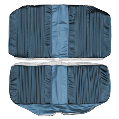 71 DART SWINGER/SCAMP HARDTOP REAR UPHOLSTERY - DARK BLUE/LIGHT BLUE