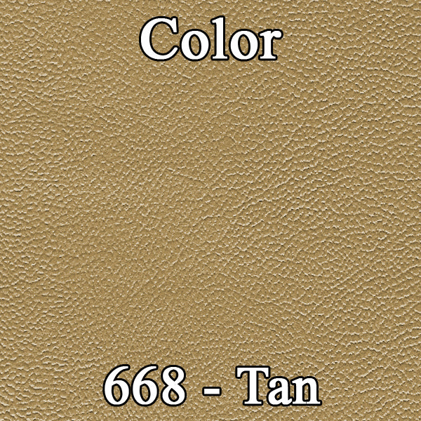 71 BARRACUDA/CHALLENGER "STANDARD" BUCKET SEAT UPHOLSTERY WITHOUT WELT - TAN/BROWN