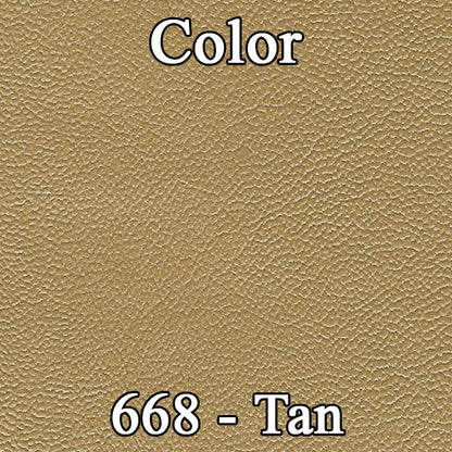 71 BARRACUDA/CHALLENGER "STANDARD" BUCKET SEAT UPHOLSTERY WITHOUT WELT - TAN/BROWN