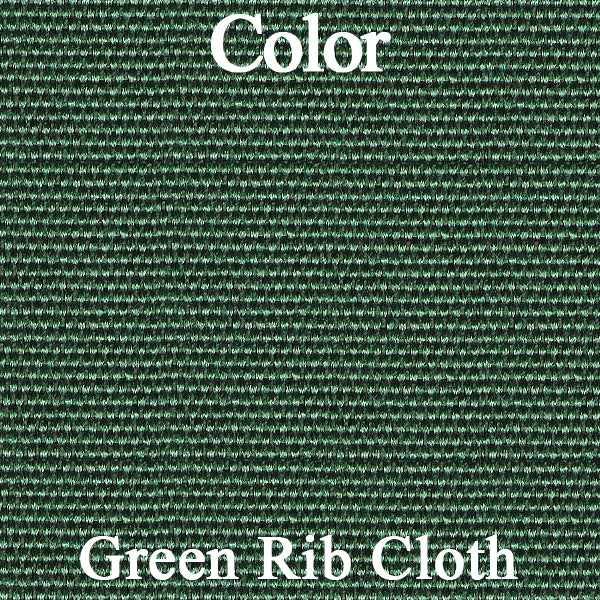 73 JAVELIN/AMX/HORNET BUCKET SEAT CLOTH UPHOLSTERY - SRM GREEN/WHITE DOMINO CLOTH/GREEN