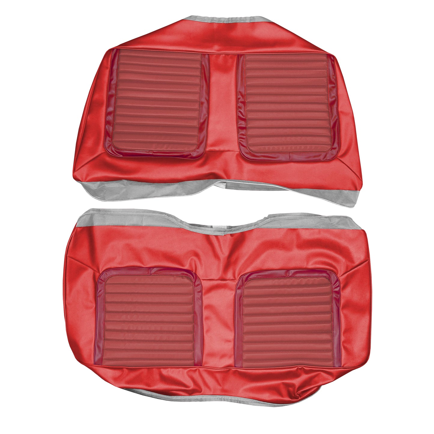 65 BELVEDERE II CONVERTIBLE REAR UPHOLSTERY - MAROON/RED