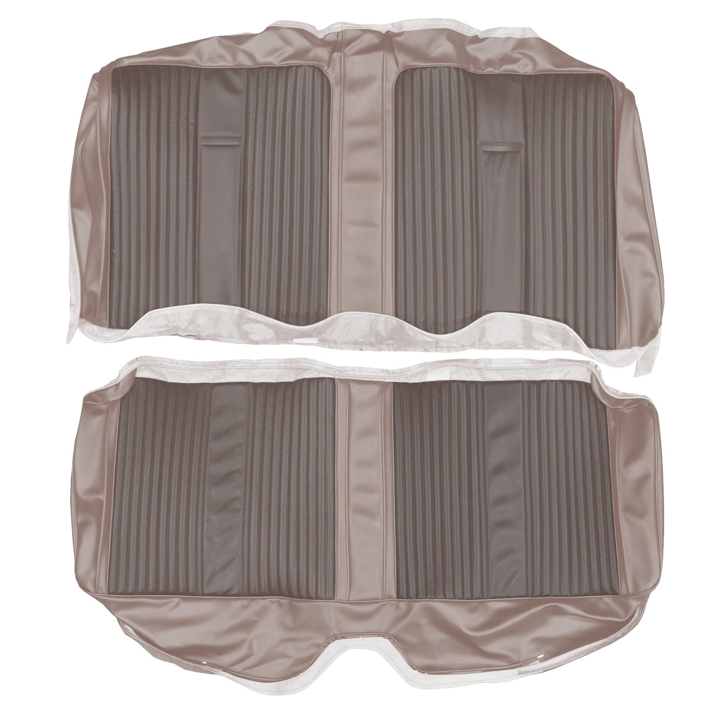 67 BELVEDERE II HARDTOP REAR UPHOLSTERY - SRM DARK COPPER/COPPER