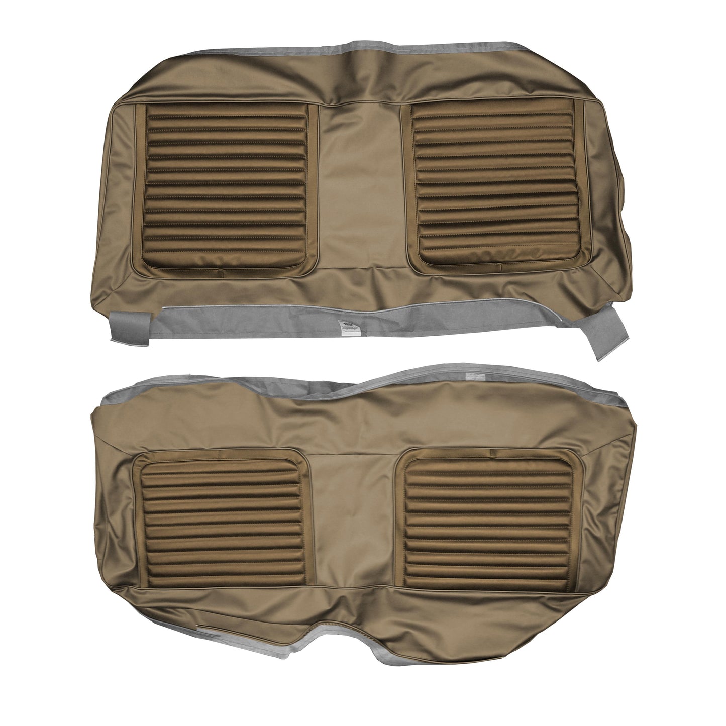 65 BELVEDERE II HARDTOP REAR UPHOLSTERY - LSRM DARK GOLD/GOLD