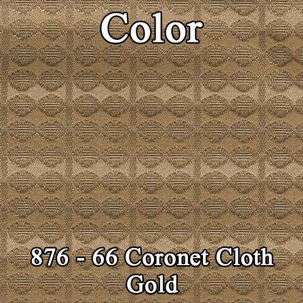 66 CORONET DELUXE SPLIT BENCH CLOTH UPHOLSTERY - SRM GOLD CLOTH/GOLD