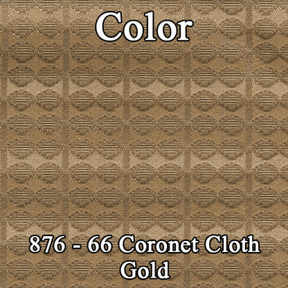 66 CORONET DELUXE SPLIT BENCH CLOTH UPHOLSTERY - SRM GOLD CLOTH/GOLD