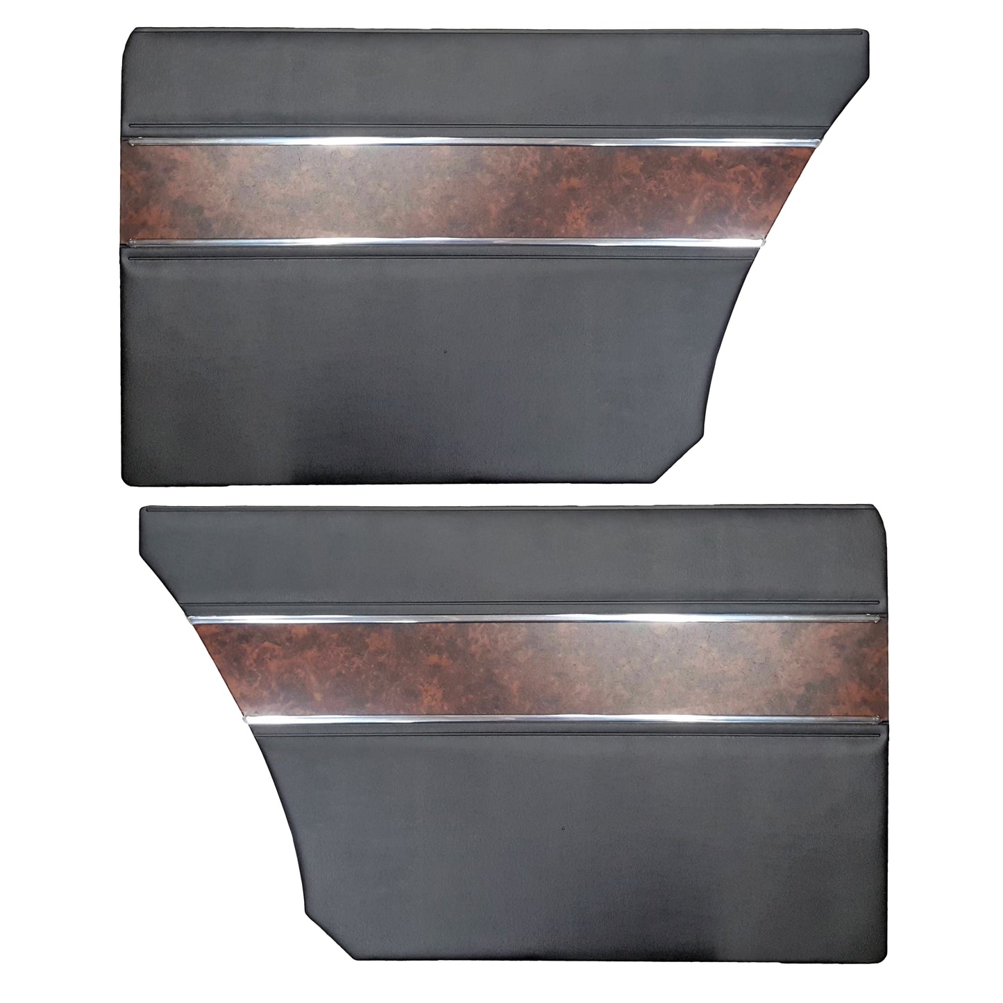 68 BARRACUDA "DELUXE" HARDTOP REAR PANELS - BLACK