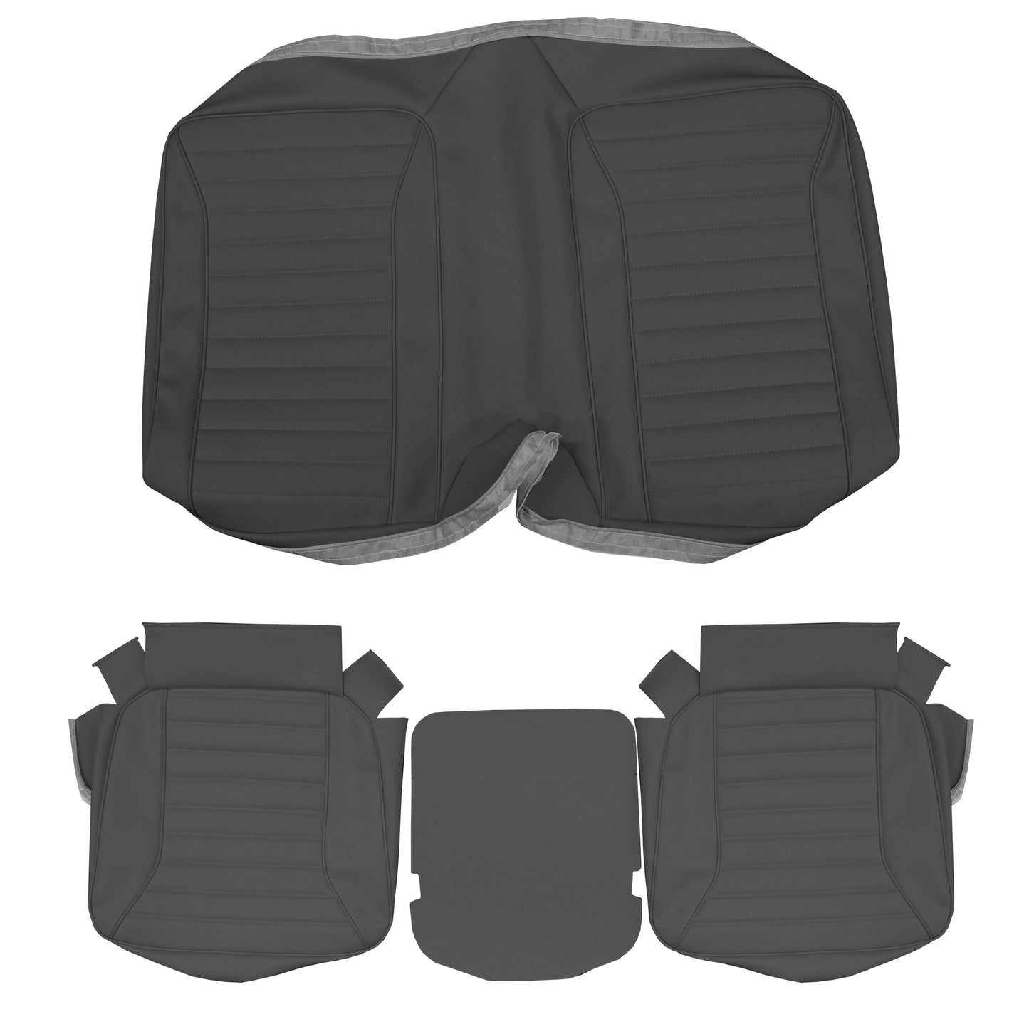 73-75 FIREBIRD/TRANS AM "STANDARD" HARDTOP REAR UPHOLSTERY - BLACK