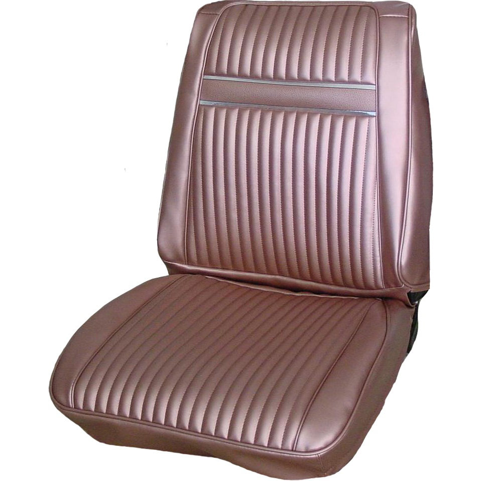 67 SPORT FURY BUCKET SEAT UPHOLSTERY - COPPER W/ SRM DARK COPPER ACCENT