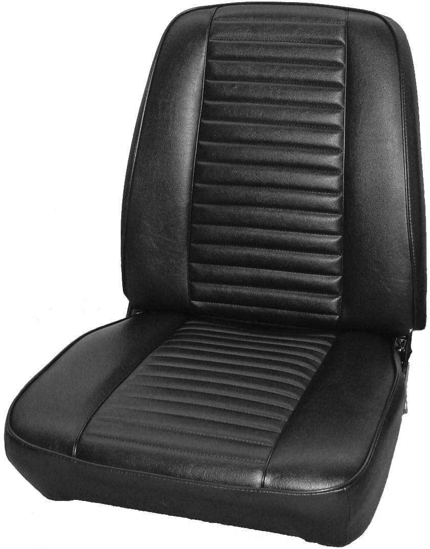 69 BARRACUDA "STANDARD" BUCKET SEAT UPHOLSTERY - BLACK
