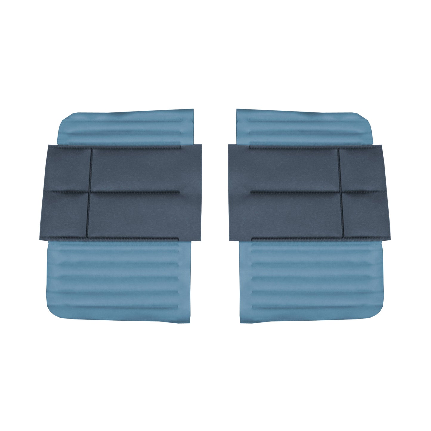 68 SATELLITE/ROADRUNNER "DECOR" CONVERTIBLE REAR PANELS - DARK BLUE/LIGHT BLUE