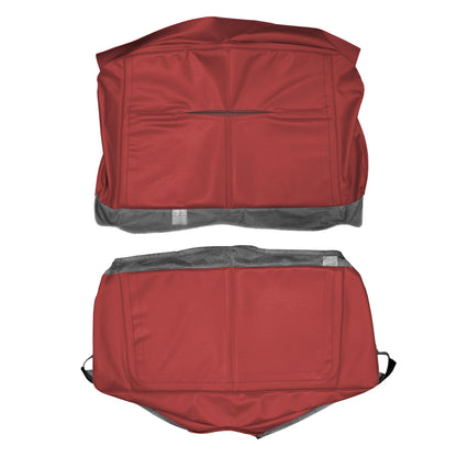 68 DART GT/GTS CONVERTIBLE REAR UPHOLSTERY - RED W/ MAROON PLEAT