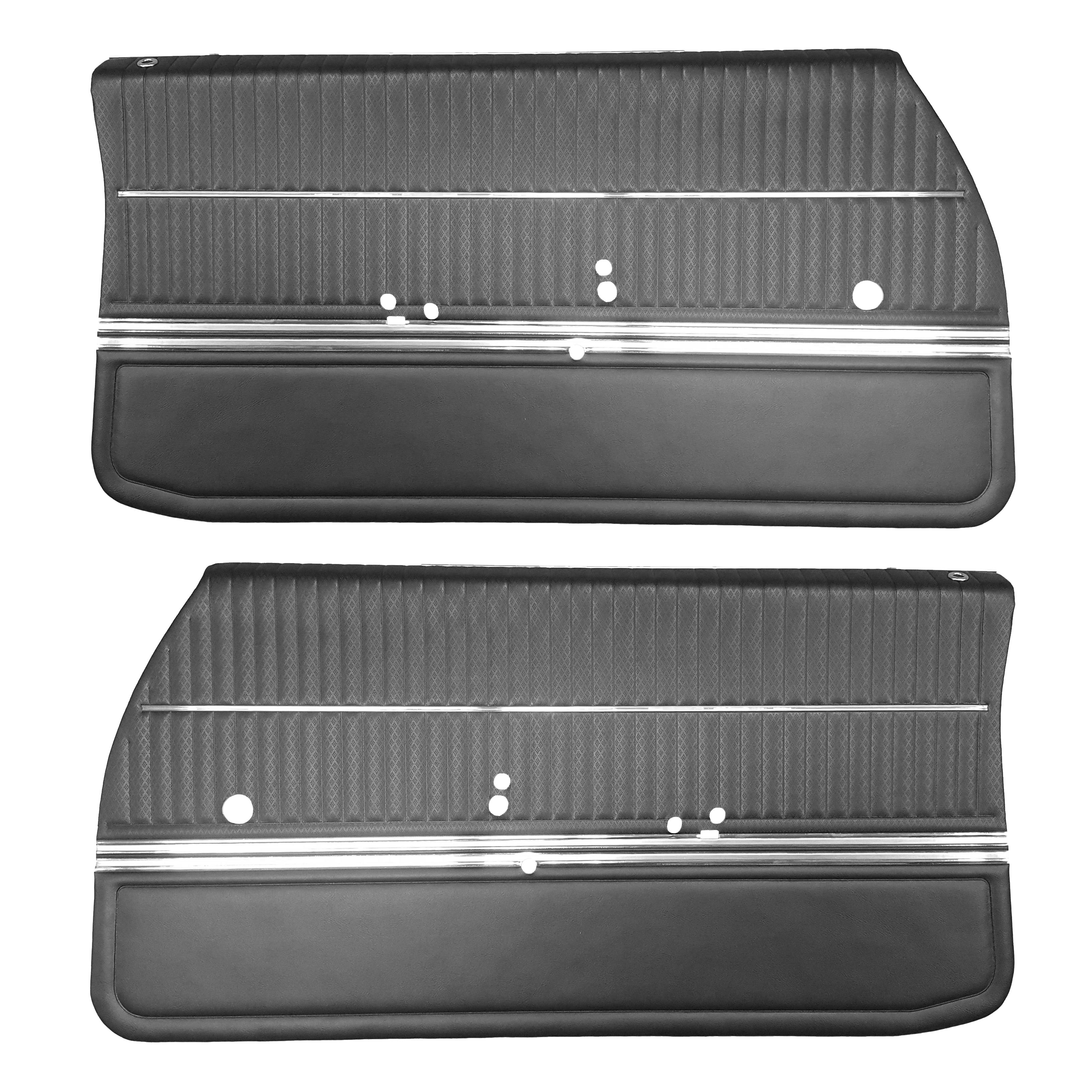 1968 Cutlass S/442 Sports Coupe Assembled Door Panels - Black