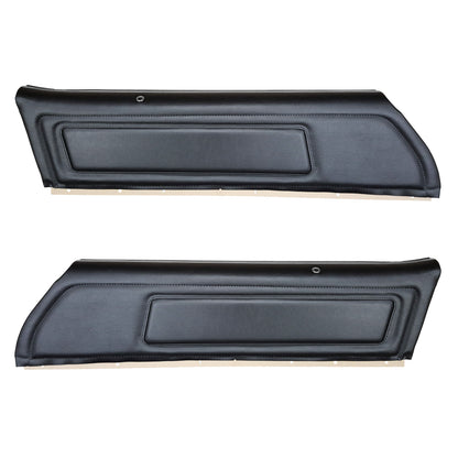 73-76 FIREBIRD/TRANS AM "DELUXE" UPPER DOOR PANELS (PRE-ASSEMBLED) - BLACK