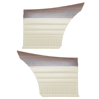 73 DART SPORT FASTBACK REAR PANELS W/ WOODGRAIN - WHITE