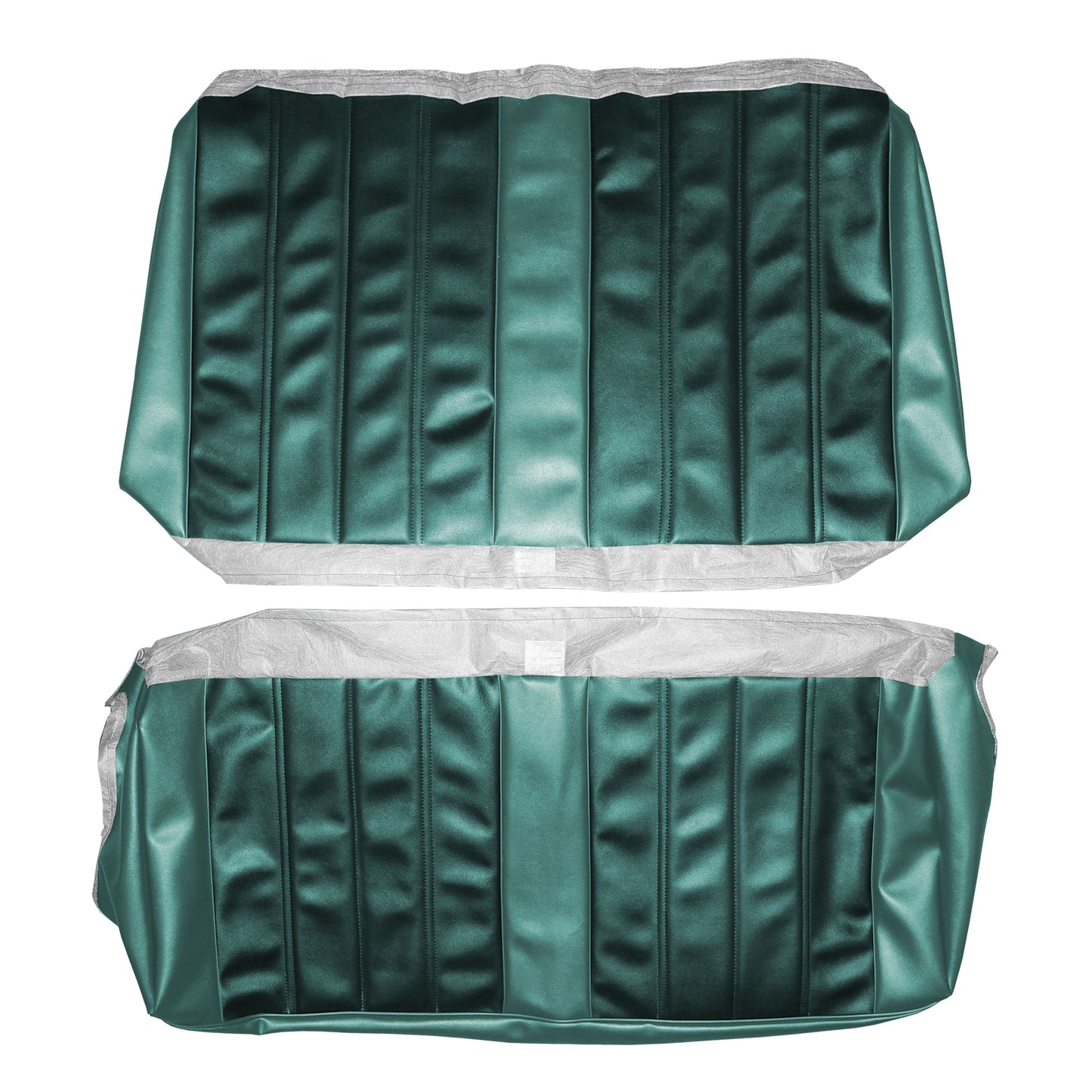 66 CHEVELLE/MALIBU CONVERTIBLE REAR UPHOLSTERY - DARK TURQUOISE/SRM LIGHT TURQUOISE