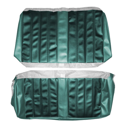 66 CHEVELLE/MALIBU CONVERTIBLE REAR UPHOLSTERY - DARK TURQUOISE/SRM LIGHT TURQUOISE