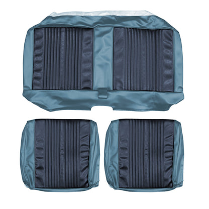 67 DART 270 SPLIT BENCH UPHOLSTERY - NAVY/LIGHT BLUE