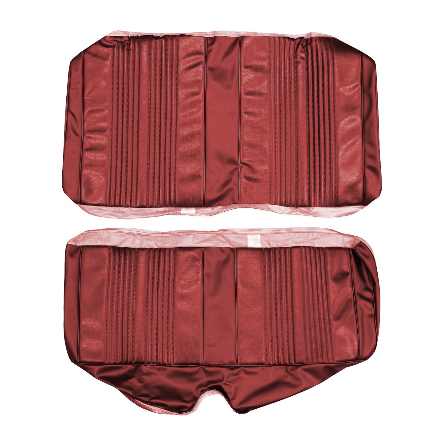 67 DART 270 HARDTOP REAR UPHOLSTERY - RED