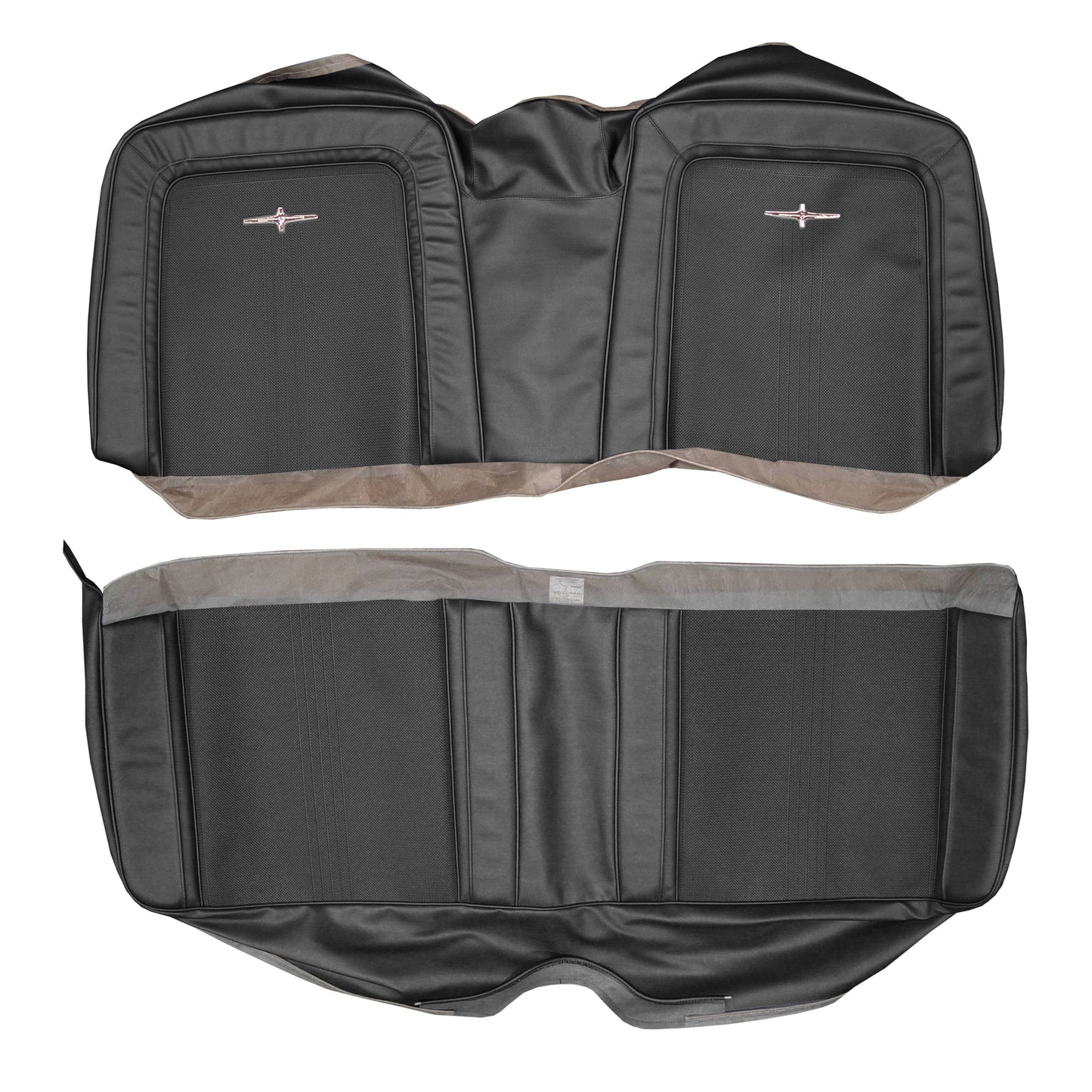 64 CHRYSLER 300/300K HARDTOP REAR UPHOLSTERY - BLACK